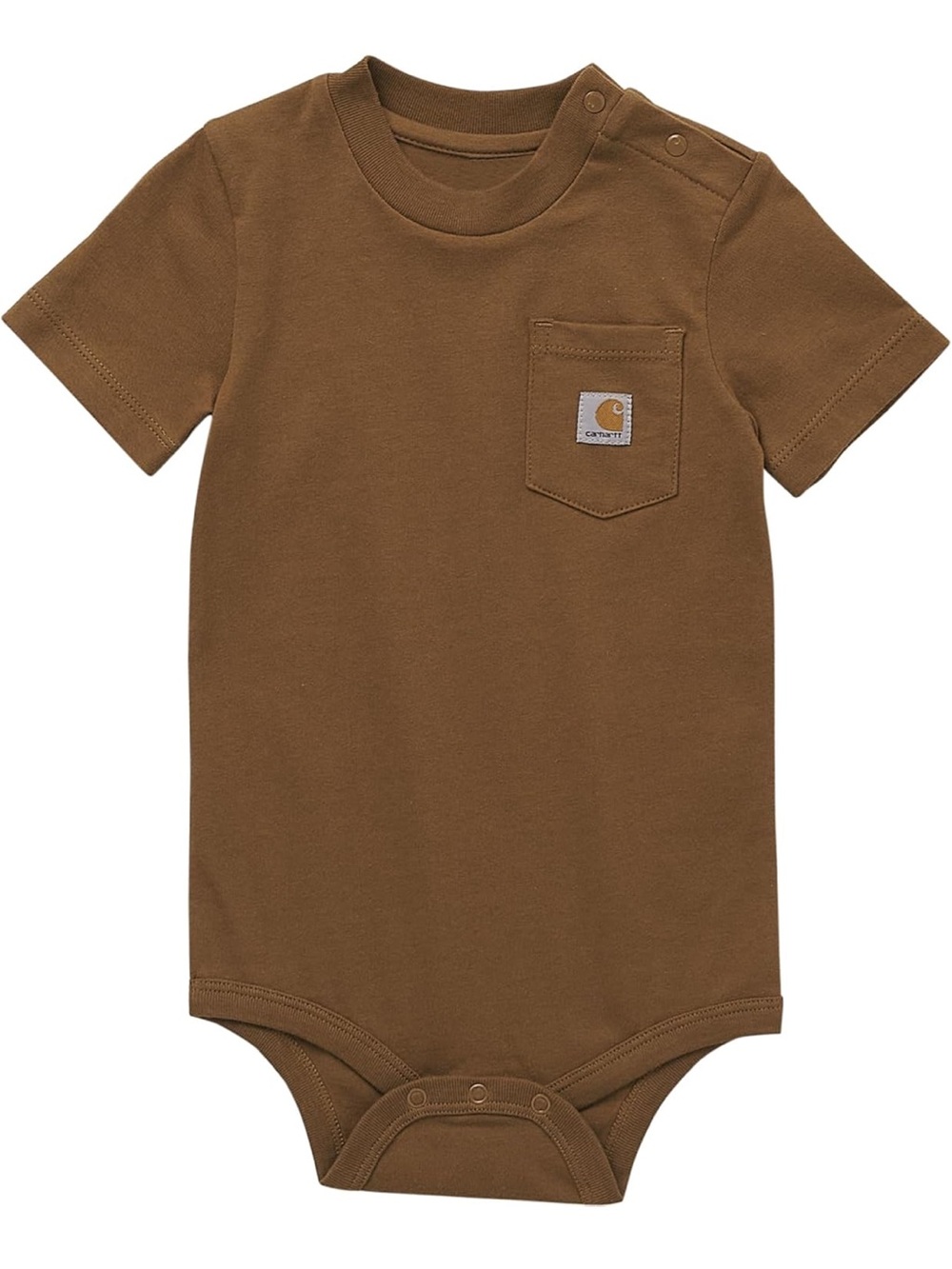 Brand New Carhartt Toddler Short-Sleeve Pocket Bodysuit in Brown